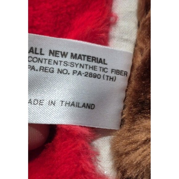 Vintage Christmas Stocking Reindeer Plush Hand Puppet Santas Best Brown - Picture 5 of 9